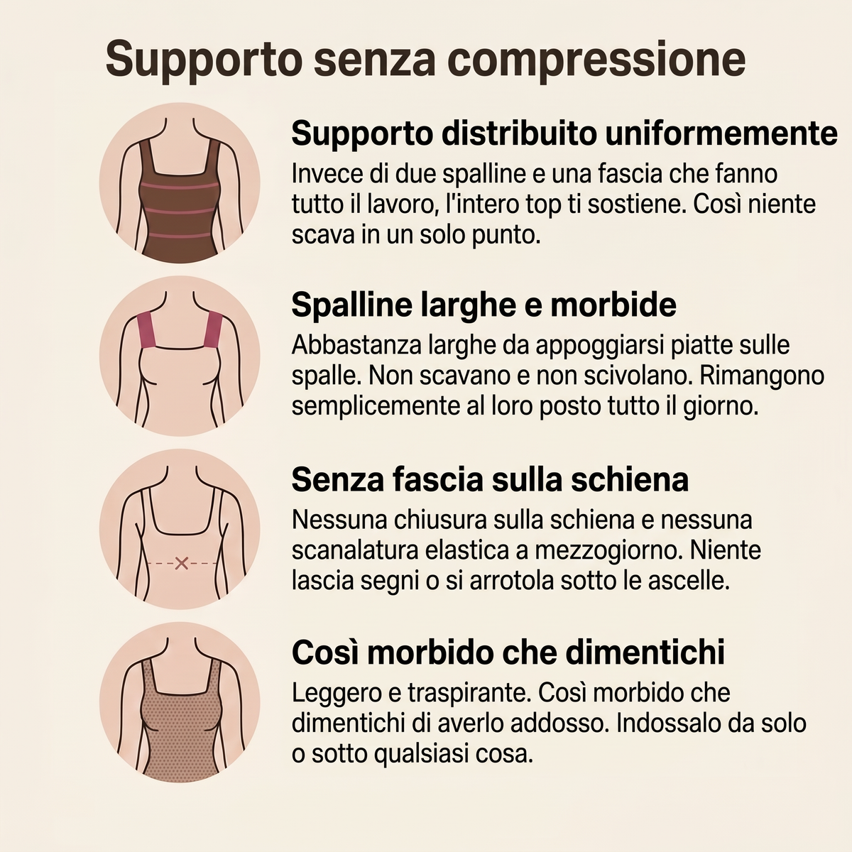 Maglietta con reggiseno integrato